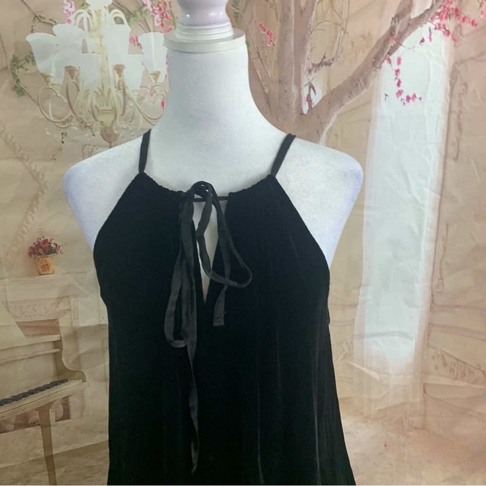 Velvet by Graham & Spencer ALEAHA SILK VELVET HALTER TOP - Picture 5 of 13